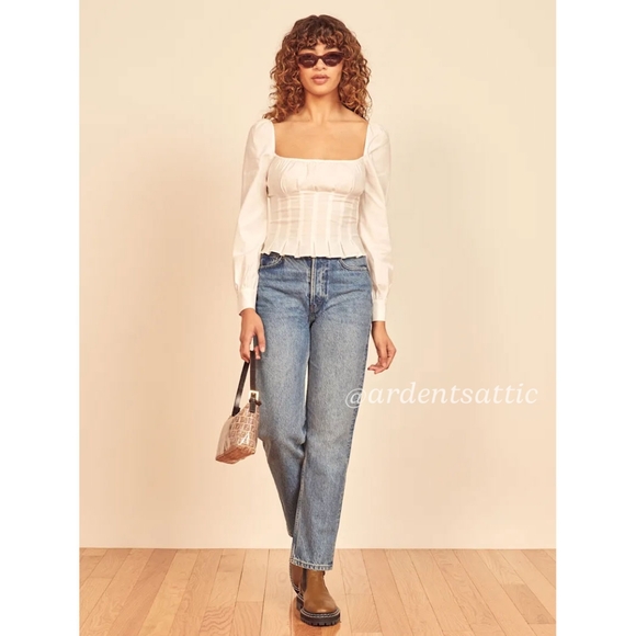 Reformation Helena Top in White - Picture 3 of 8